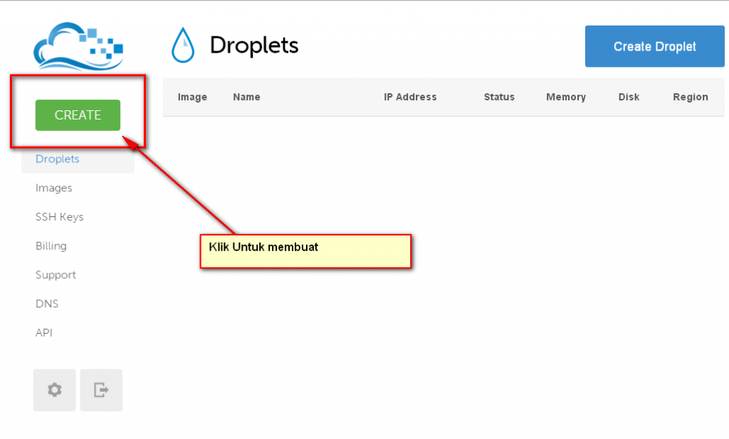 membuat vps 1 creat