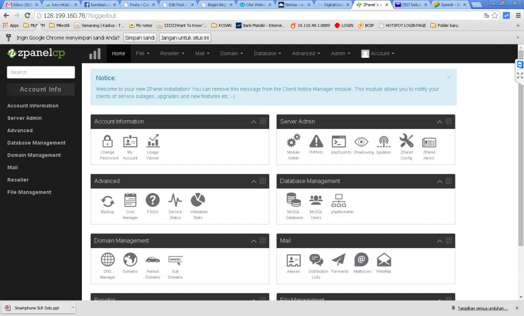 19 membangun hosting dengan vps centos dan zpanel cp