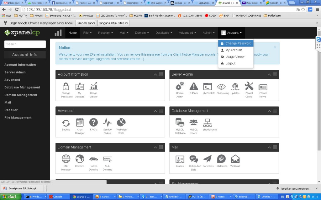 20 membangun hosting dengan vps centos dan zpanel cp