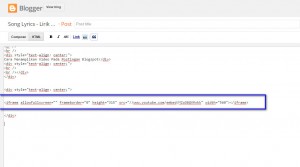 Menampilan Youtube di blogspot 4