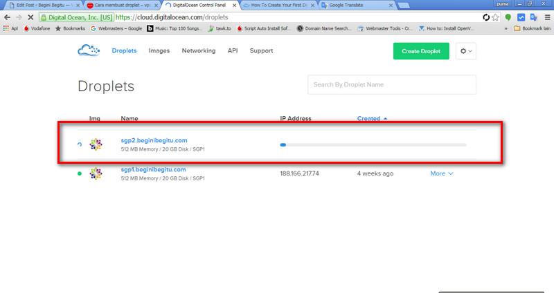 membuat droplet vps digital ocean 7